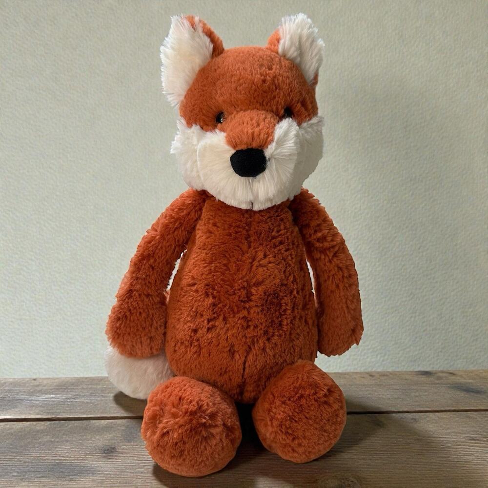 Jellycat Bashful Fox Cub Medium Plush Stuffed Animal Orange White 12.5” London